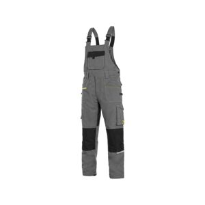 CXS STRETCH pánské Kalhoty pracovní s laclem šedá/černá 62